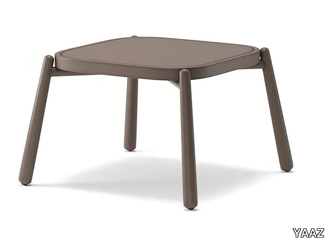 TURTLE - Square aluminium garden side table _ YAAZ