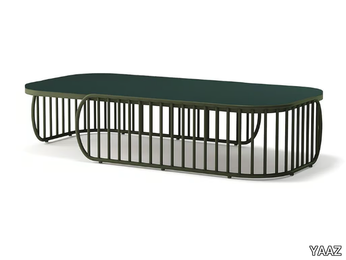 OVA - Low aluminium garden side table _ YAAZ