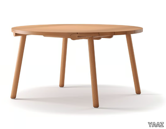 UZ - Round teak garden table _ YAAZ