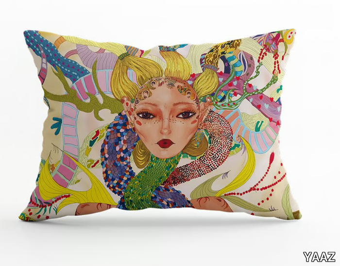 SWEET RAINBOW - Outdoor motif rectangular Sunbrella® cushion _ YAAZ