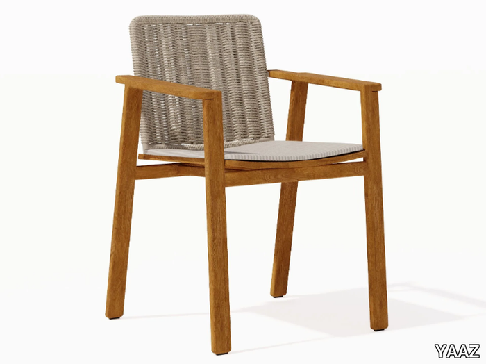 DENK - Teak garden chair with armrests _ YAAZ