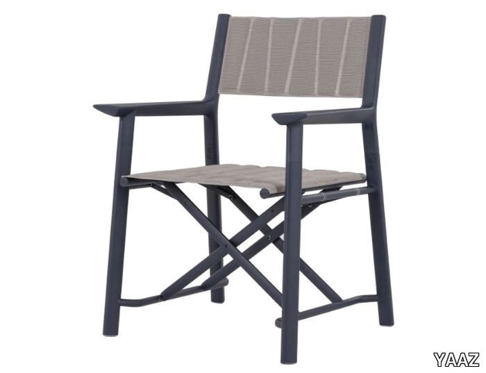 DEDIM - Aluminium garden chair with armrests _ YAAZ