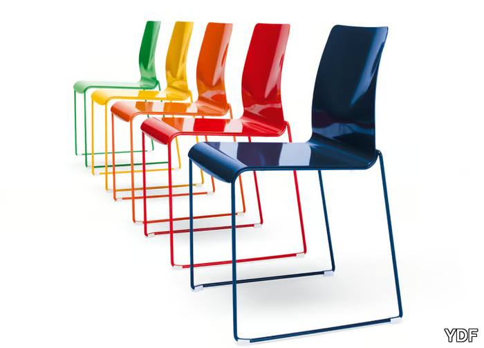 CAMILLA - Metal chair, stackable, flame retardant _ YDF