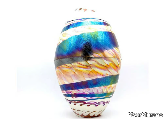 KENYA TALL - Round handmade Murano glass vase _ YourMurano