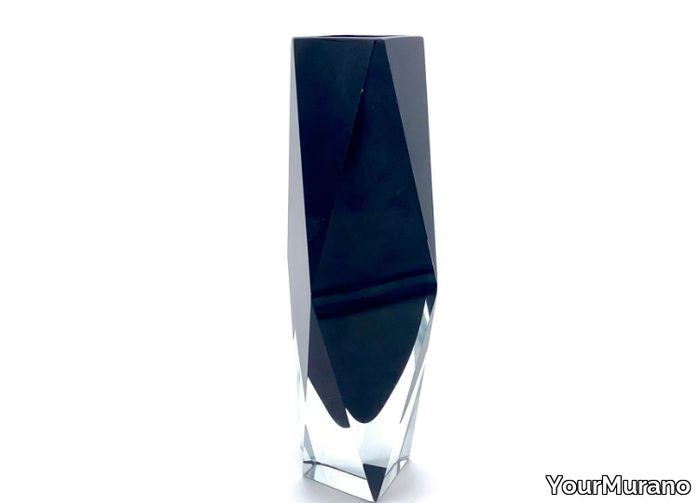 OBSIDIAN - Handmade Murano glass vase _ YourMurano