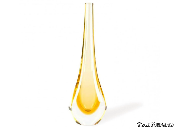 STILLA AMBER - Handmade Murano glass vase _ YourMurano