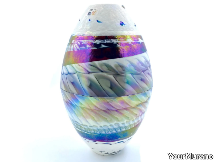 ZAIRE TALL - Handmade round Murano glass vase _ YourMurano