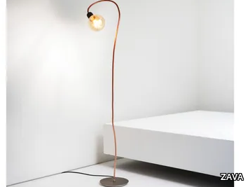 PATO - Copper floor lamp with swing arm _ ZAVA