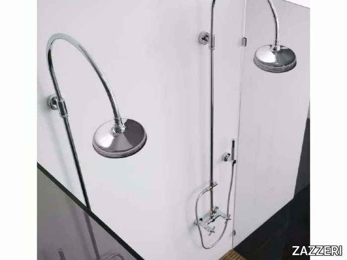 DA-DA - Wall-mounted shower panel with overhead shower _ ZAZZERI