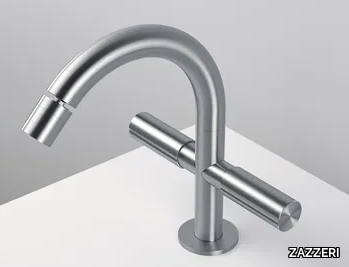 Z316 33013201A00 - Countertop 1 hole stainless steel bidet mixer with swivel spout _ ZAZZERI