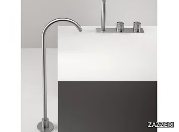 Z316 MONO - 3 hole bathtub mixer with hand shower _ ZAZZERI