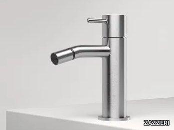 Z316 MONO 33001201A00 - Stainless steel bidet mixer with swivel spout _ ZAZZERI