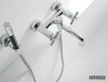 DA-DA - 3 hole wall-mounted bathtub set with hand shower _ ZAZZERI