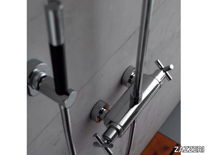 DA-DA - Shower tap with hand shower with individual rosettes with overhead shower _ ZAZZERI