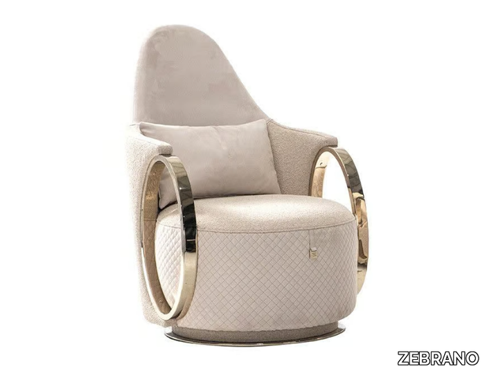 NIKS - Fabric armchair with armrests _ ZEBRANO