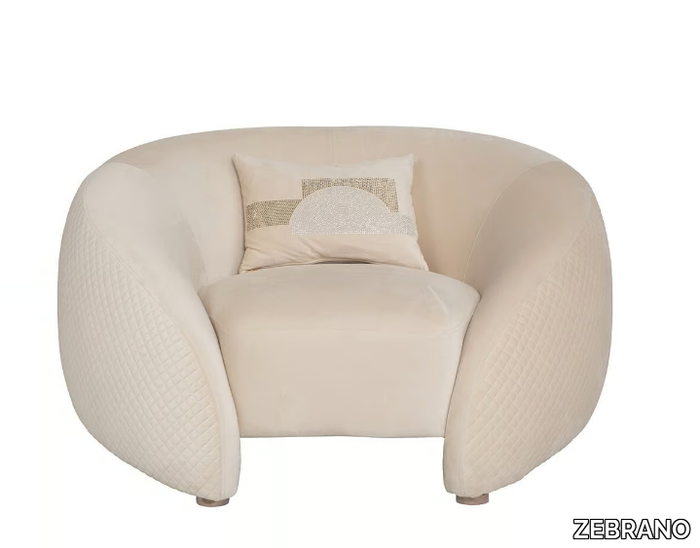 PHASELIS - Fabric armchair with armrests _ ZEBRANO