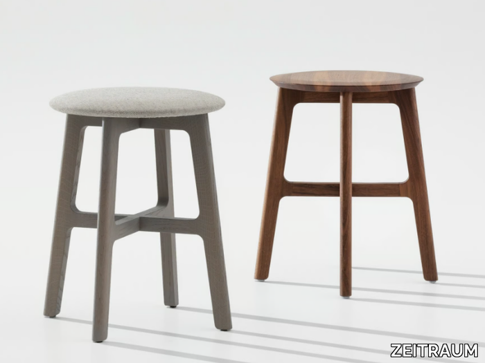 1.3 STOOL - Low wooden stool _ ZEITRAUM