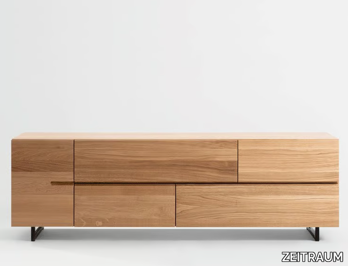 LOW - Solid wood sideboard with drawers _ ZEITRAUM