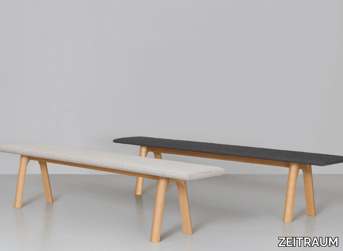 RAIL - Upholstered solid wood bench _ ZEITRAUM