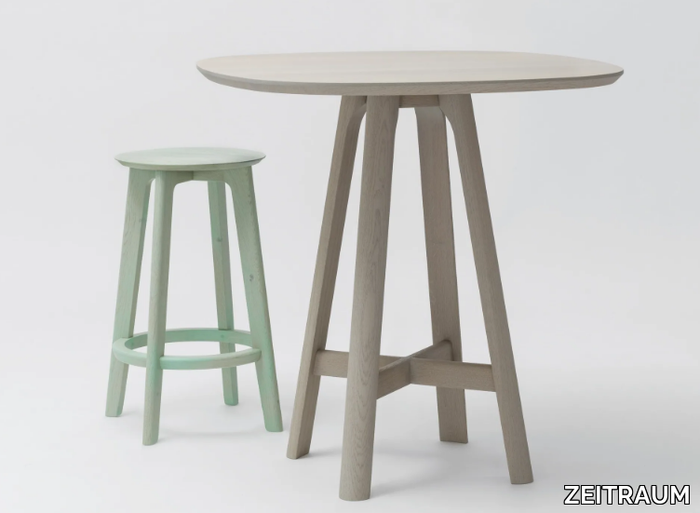 RAIL SNACK - Solid wood high table _ ZEITRAUM