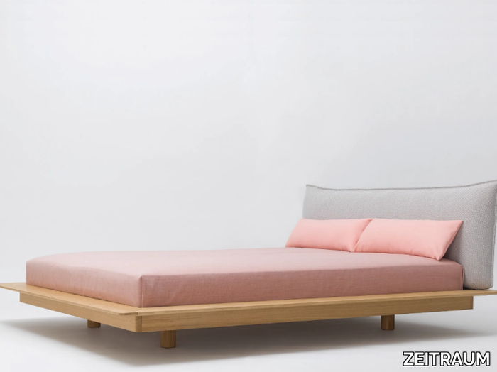 YOMA - Fabric bed with upholstered headboard _ ZEITRAUM