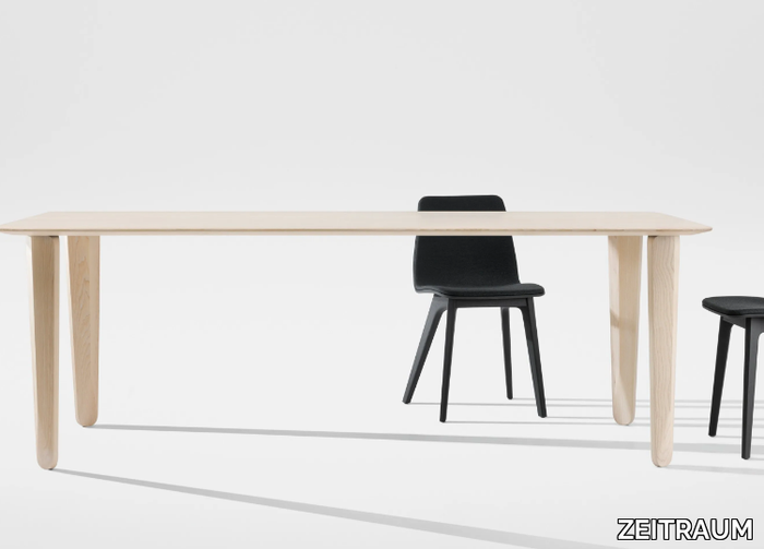 KUYU DINE - Rectangular solid wood dining table _ ZEITRAUM