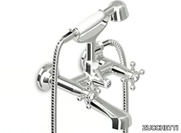 AGORÀ ZAG254 - Wall-mounted bathtub tap with hand shower _ ZUCCHETTI