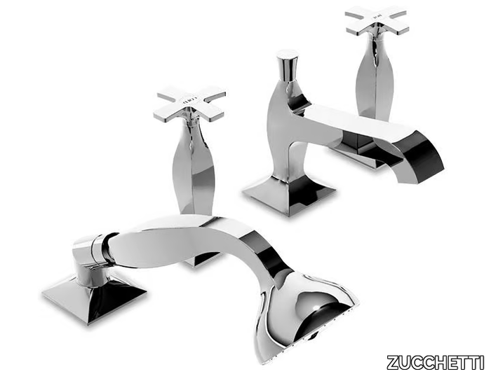 BELLAGIO ZB1441 - 4 hole Recessed bathtub set with hand shower _ ZUCCHETTI