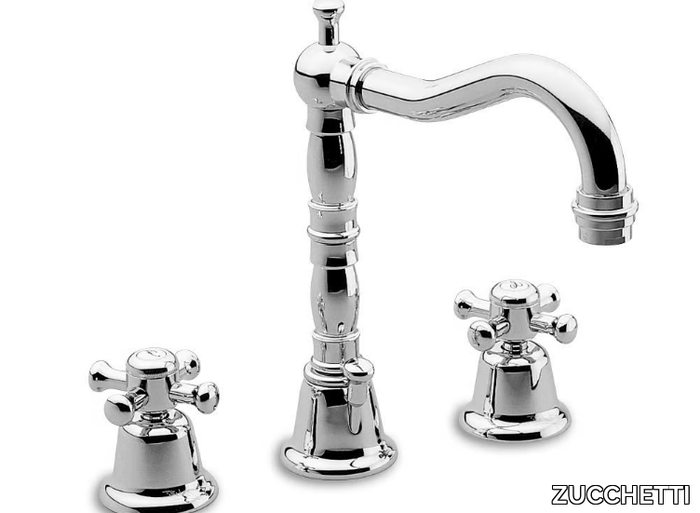 DELFI Z46353 - 3 hole countertop washbasin tap with pop up waste _ ZUCCHETTI