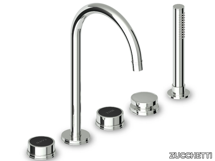 Savoir - Recessed 5 hole bathtub set with hand shower _ ZUCCHETTI