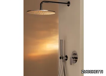 OCTO - Single handle 4 hole shower set with overhead shower _ ZUCCHETTI