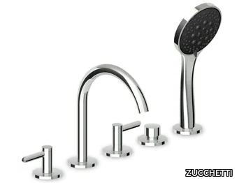 ISY22 ZIS3513 - Recessed deck mounted bathtub tap with hand shower _ ZUCCHETTI