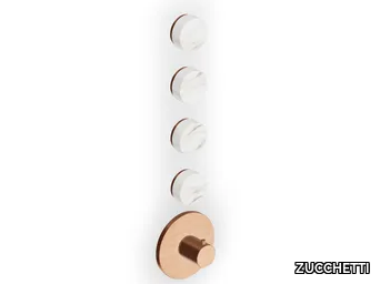 ISY22 ZIS4662.P91 - 5 hole single handle thermostatic Calacatta Oro marble shower mixer _ ZUCCHETTI