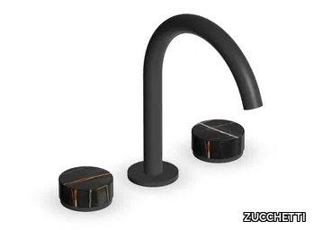 ISY22 ZIS5340.N6 - Countertop washbasin tap with individual marble rosettes and without waste _ ZUCCHETTI