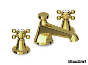 AGORÀ ZAG407 - 3 hole countertop washbasin tap with individual rosettes _ ZUCCHETTI