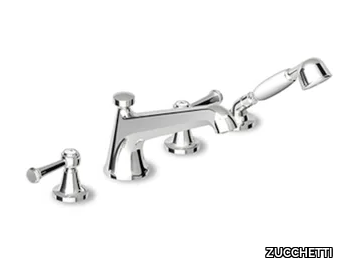 AGORÀ ZAL486 - Deck mounted 4 hole bathtub tap with hand shower _ ZUCCHETTI