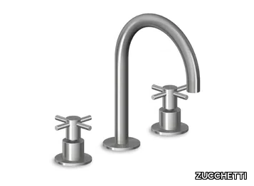 HELM ZHM515 - 3 hole countertop stainless steel washbasin mixer with aerator _ ZUCCHETTI