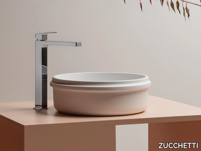 RISE - Countertop round single Cristalplant® washbasin _ ZUCCHETTI