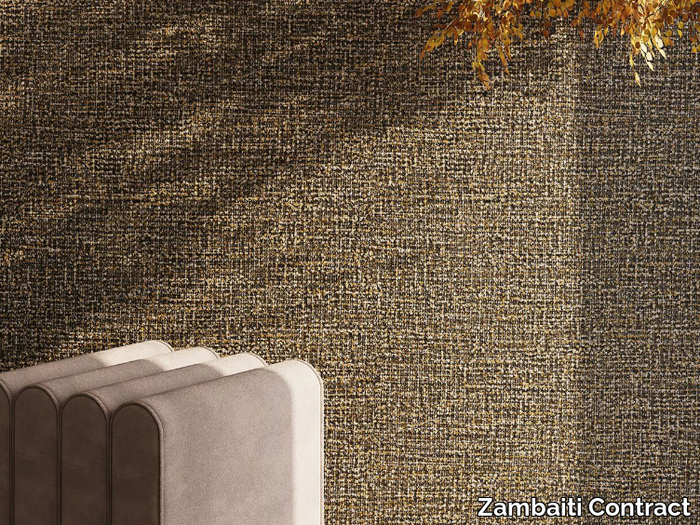 MULTI - Textile effect solid-color wallpaper _ Zambaiti Contract