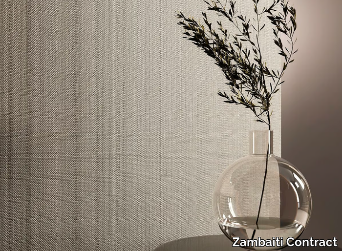 NITE - Solid-color textile effect wallpaper _ Zambaiti Contract