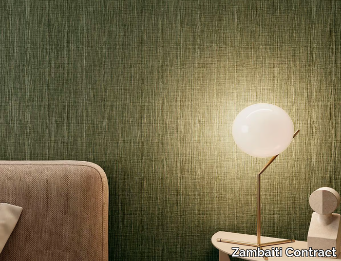 REM - Textile effect solid-color wallpaper _ Zambaiti Contract