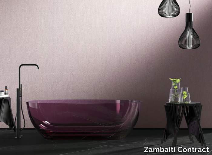 DESERT ROSE - Relief solid-color wallpaper _ Zambaiti Contract