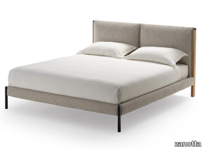 RICORDI - Double bed with upholstered headboard _ Zanotta