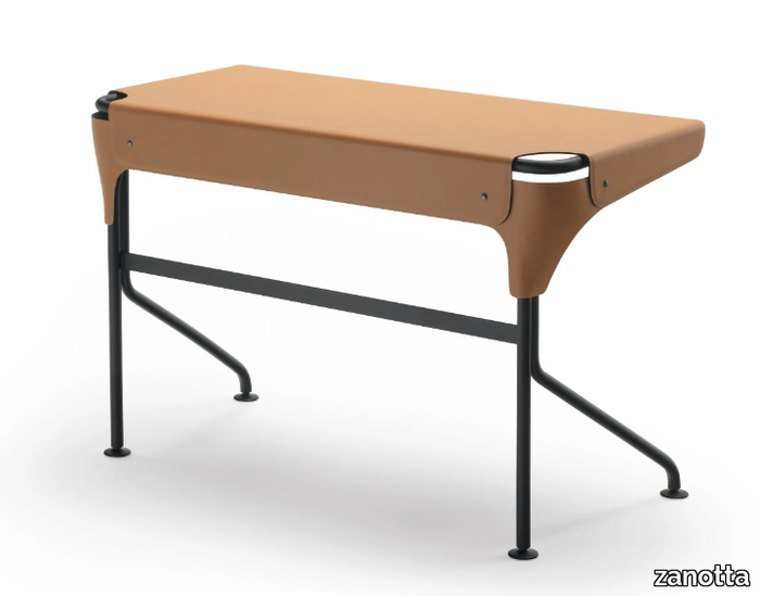 TUCANO - Steel and leather writing desk _ Zanotta