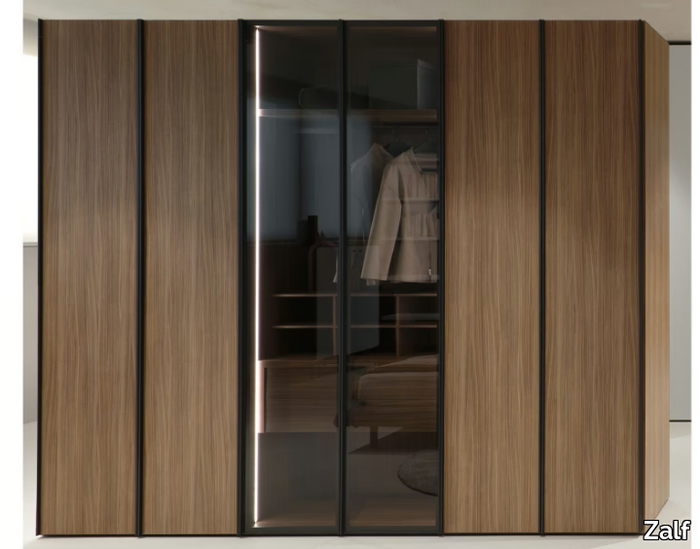 ALTERNA SM2072 - Walnut wardrobe with drawers _ Zalf