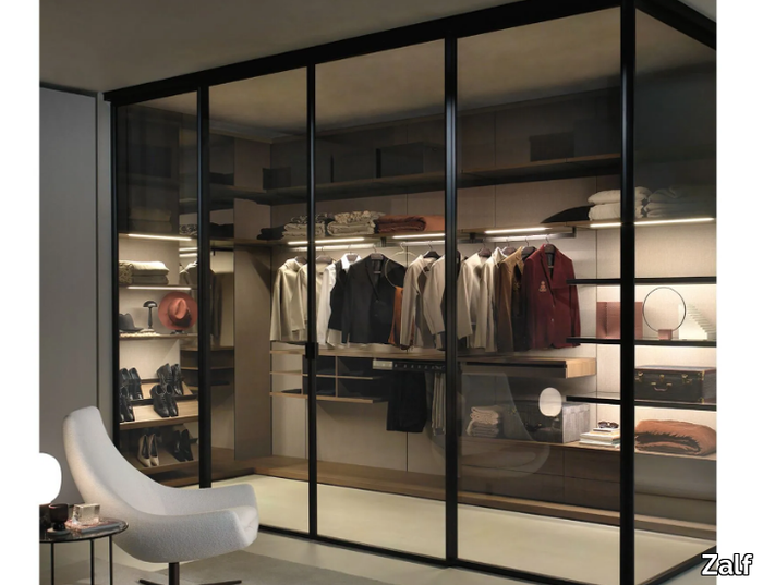 FLEXY SM2007 - Sectional walk-in wardrobe with integrated lighting _ Zalf