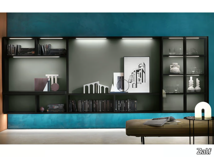 FREESPACE SM2212 - Wall-mounted storage wall with secretary desk _ Zalf