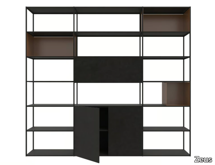 EASY IRONY - Painted metal bookcase _ Zeus