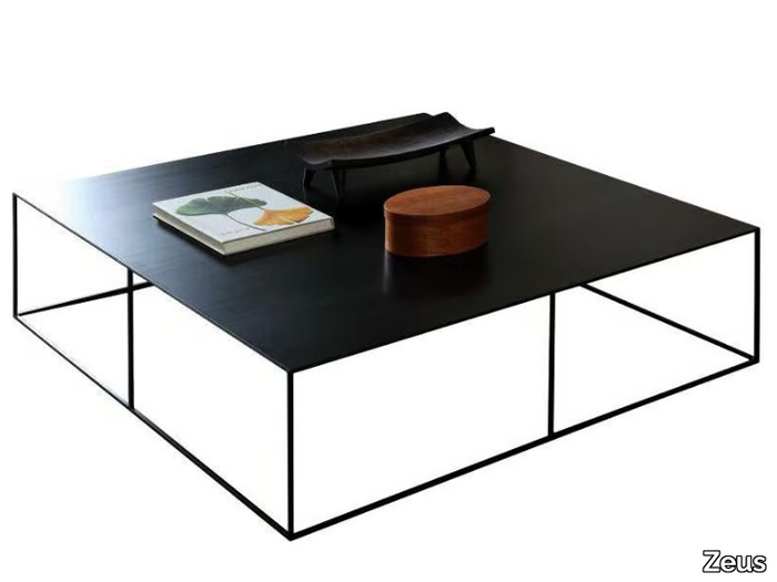 SLIM IRONY - Square low painted metal coffee table _ Zeus