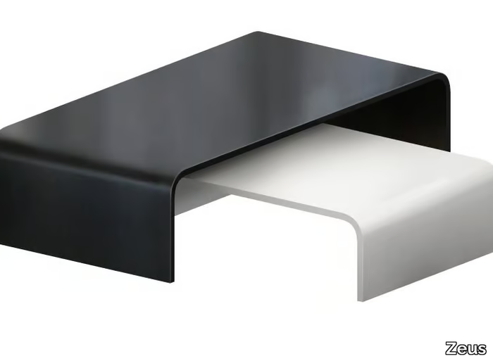 SOLITAIRE - Low rectangular plate coffee table _ Zeus